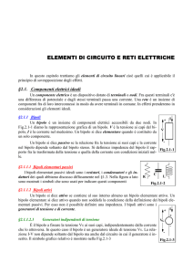 ELEMENTI DI CIRCUITO E RETI ELETTRICHE
