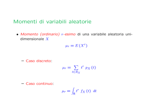 Momenti di variabili aleatorie