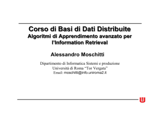 Introduzione al Machine Learning per la categorizzazione automatica.