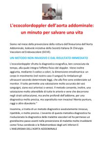 L`ecocolordoppler dell`aorta addominale: un minuto per salvare una