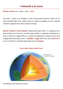 I minerali e le rocce
