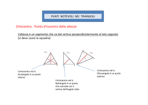 Ortocentro : Punto d`incontro delle altezze