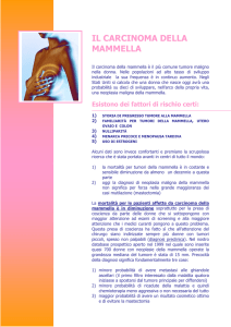 il carcinoma della mammella