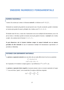 Insiemi numerici fondamentali (T)