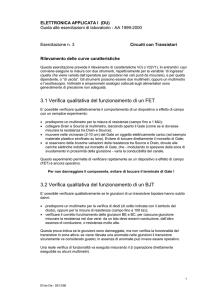 Misure su circuiti con transistori BJT e FET