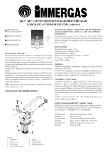 MANUALE DI ISTRUZIONI KIT DOSATORE POLIFOSFATI MAIOR
