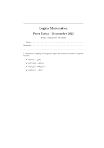 Logica Matematica Prova Scritta