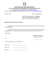 N.219 - GENITORI - Laboratorio strumento musicale cl. 5 EE