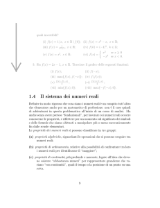 1.4 Il sistema dei numeri reali