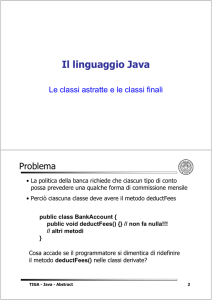 Classi e metodi astratti e finali