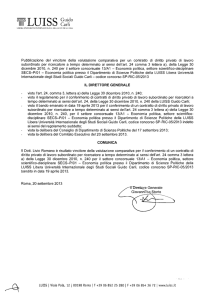 Vincitore della valutazione comparativa