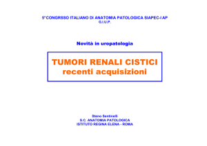 TUMORI RENALI CISTICI recenti acquisizioni