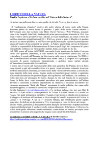 abstract I DIRITTI DELLA NATURA di Davide Sapienza