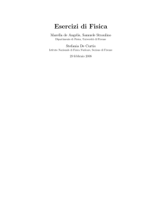 Esercizi di Fisica - Dipartimento di Fisica