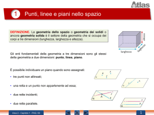 1 Punti, linee e piani nello spazio