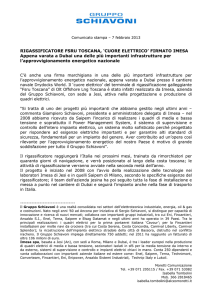 RIGASSIFICATORE FSRU TOSCANA, `CUORE ELETTRICO