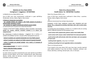 Malattia da Virus Ebola (MVE) Consigli per il viaggiatore IN