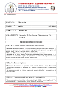 Matematica - IIS Primo Levi