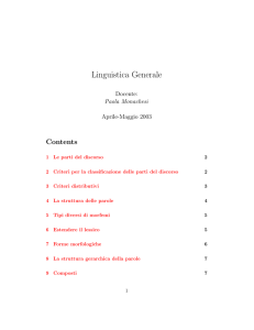 Linguistica Generale