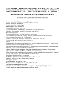 Scuola di Specializzazione in Microbiologia e virologia