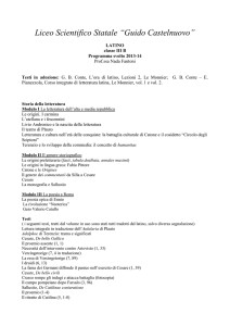 Latino - Liceo Scientifico Guido Castelnuovo