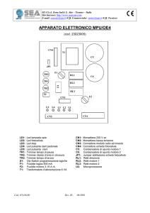 Apparato elettronico MPU OE4 23023005 Rev. 3