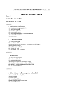 Storia - Liceo Scientifico Michelangelo
