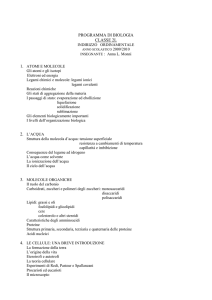 programma di biologia classe 2l