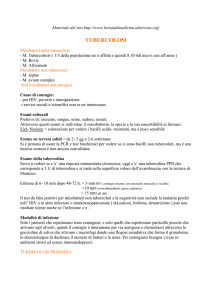 tubercolosi - Lezioni di Medicina