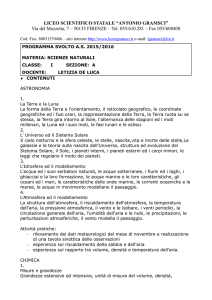 Scienze 1A - Liceo A. Gramsci