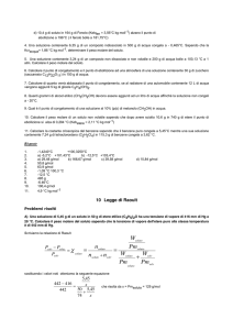 Legge di Raoult - Ripetizioni Cagliari Di Manuele Atzeni