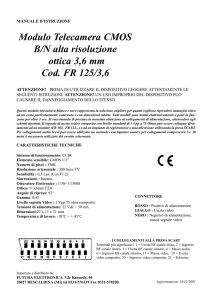 Modulo Telecamera CMOS B/N alta risoluzione