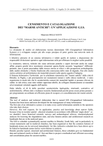 censimento e catalogazione dei “marmi antichi”: un