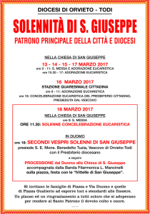 ore 18: SECONDI VESPRI SOLENNI DI SAN GIUSEPPE