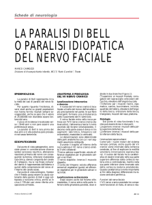 LA PARALISI DI BELL O PARALISI IDIOPATICA DEL NERVO