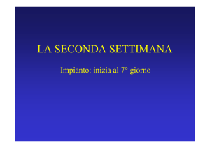 la seconda settimana