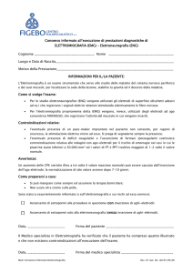 Consenso informato all`esecuzione di prestazioni diagnostiche di