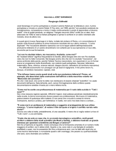 Intervista a JOSE` SARAMAGO Piergiorgio Odifreddi José