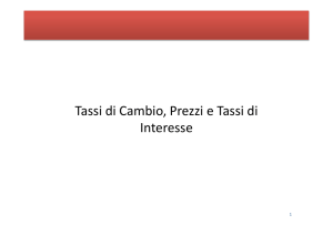 Tassi di Cambio, Prezzi e Tassi di Interesse