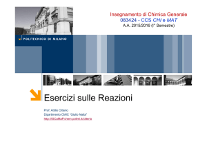 Esercizi sulle Reazioni