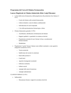 Programma del Corso di Chimica Farmaceutica Laurea Magistrale
