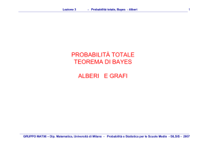 PROBABILITÀ TOTALE TEOREMA DI BAYES ALBERI E GRAFI