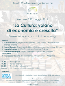 La Cultura: volano di economia e crescita