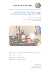Messaggi dal Colle. I discorsi di fine anno dei