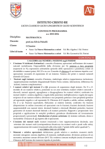 Matematica - Fondazione Cristo Re