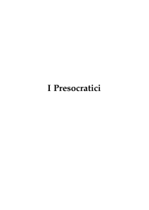 I Presocratici - Liceo Franchetti Mestre