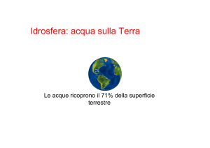 Idrosfera: acqua sulla Terra