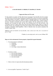 Italiano - Test n. 1 Cappuccetto Rosso nel XX secolo Un lupo