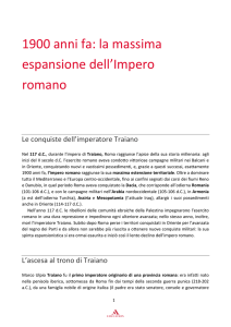 la massima espansione dell`Impero romano - Campus
