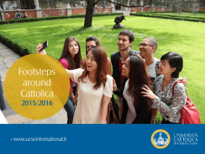 Footsteps around Universita Cattolica del Sacro Cuore